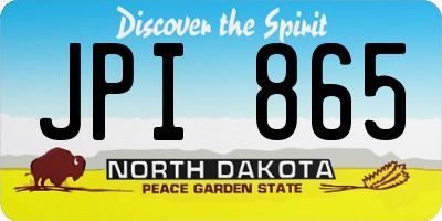 ND license plate JPI865