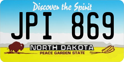 ND license plate JPI869