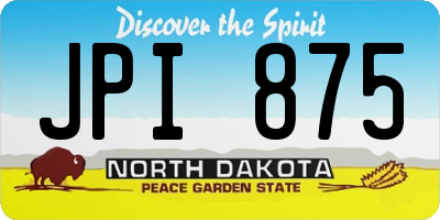 ND license plate JPI875
