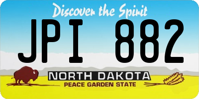 ND license plate JPI882