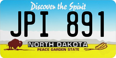 ND license plate JPI891