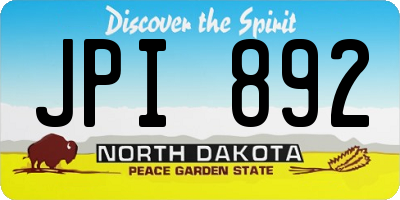 ND license plate JPI892