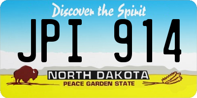 ND license plate JPI914