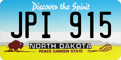 ND license plate JPI915