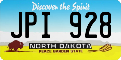 ND license plate JPI928