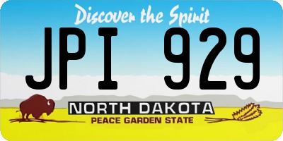 ND license plate JPI929
