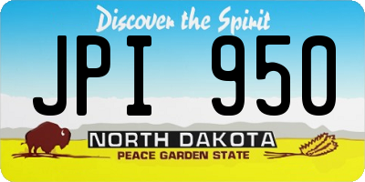 ND license plate JPI950