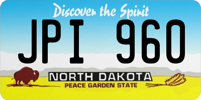 ND license plate JPI960