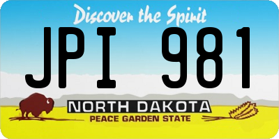 ND license plate JPI981