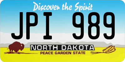 ND license plate JPI989