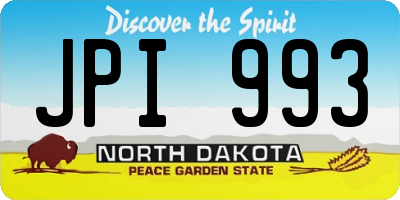ND license plate JPI993