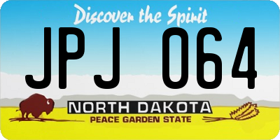 ND license plate JPJ064
