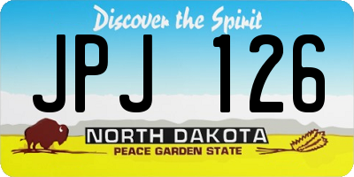 ND license plate JPJ126