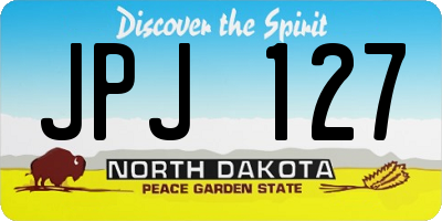 ND license plate JPJ127