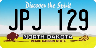 ND license plate JPJ129