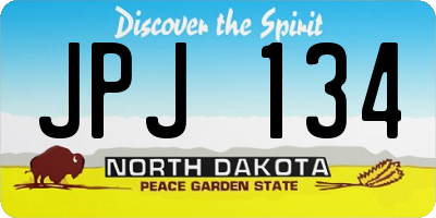 ND license plate JPJ134