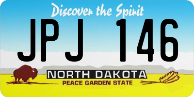 ND license plate JPJ146
