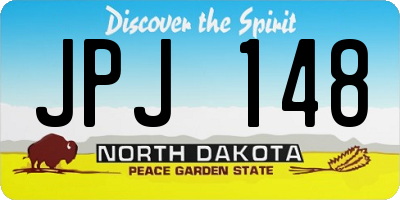 ND license plate JPJ148