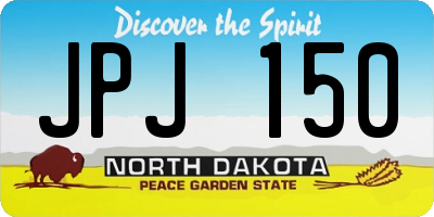 ND license plate JPJ150