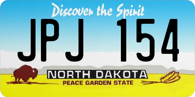 ND license plate JPJ154