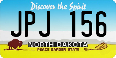 ND license plate JPJ156