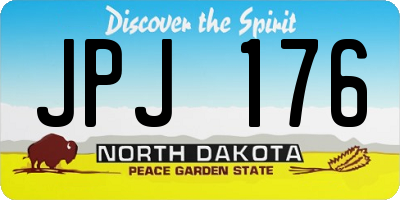 ND license plate JPJ176
