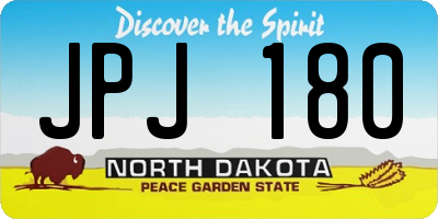 ND license plate JPJ180