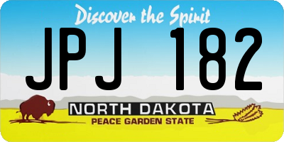 ND license plate JPJ182