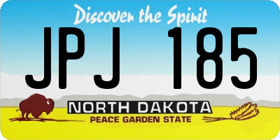 ND license plate JPJ185