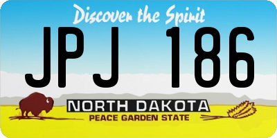 ND license plate JPJ186