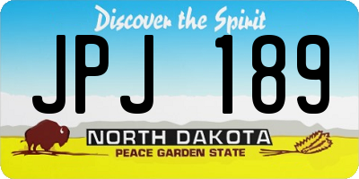 ND license plate JPJ189