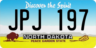 ND license plate JPJ197