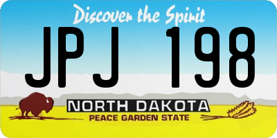 ND license plate JPJ198