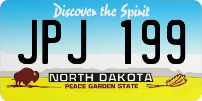 ND license plate JPJ199