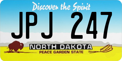 ND license plate JPJ247