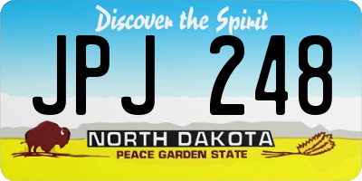 ND license plate JPJ248
