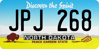 ND license plate JPJ268