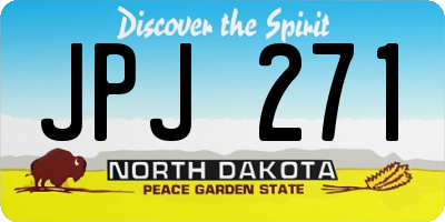 ND license plate JPJ271