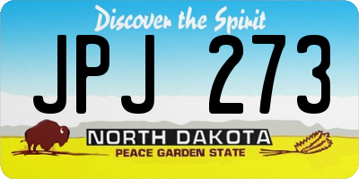 ND license plate JPJ273