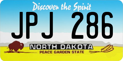 ND license plate JPJ286