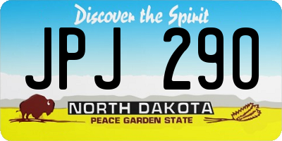 ND license plate JPJ290
