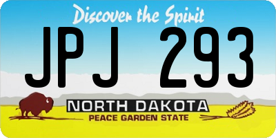 ND license plate JPJ293