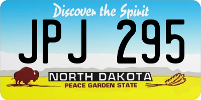 ND license plate JPJ295