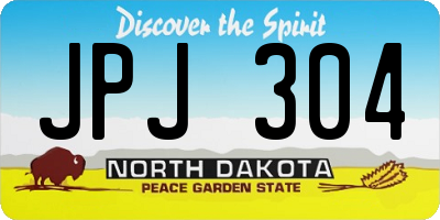 ND license plate JPJ304