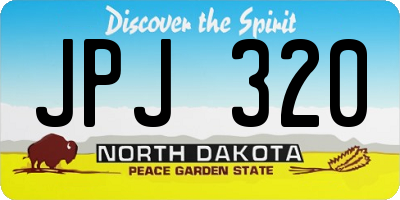 ND license plate JPJ320