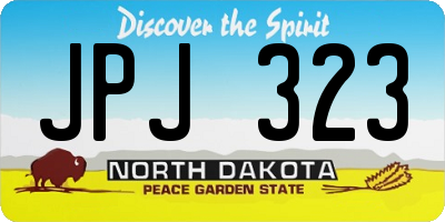 ND license plate JPJ323