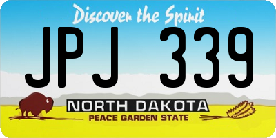 ND license plate JPJ339