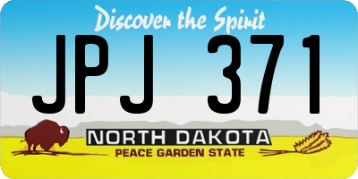ND license plate JPJ371
