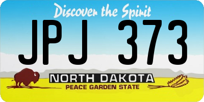 ND license plate JPJ373