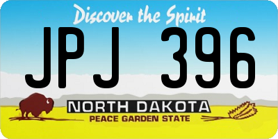 ND license plate JPJ396